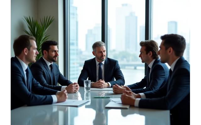 O echipă bancară din București, afișând un echilibru între sănătate și muncă, reflectând beneficiile programului Vitalis Meridiem.
