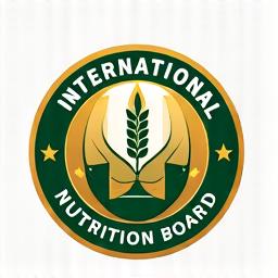 Certificat stilizat al Board-ului de Nutriție Internațional.